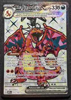 Charizard ex 215/197 SV03: Obsidian Flames Ultra Rare Full Art Holo ENG - Image 1