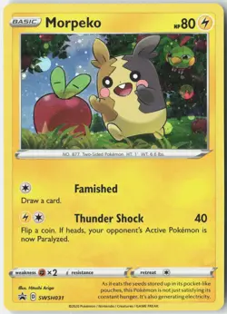 Morpeko SWSH031 COSMOS Holo Promo Sword & Shield Promo Pokemon Lightly Played - Image 1