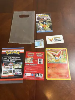 Pokemon Victini Jumbo Holo Promo Card 15/101 BW Black White Manga Sampler 2011 - Image 1