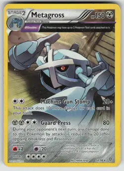 Metagross 50/98 Rare Ancient Origins Pokemon Heavily Played - Image 1