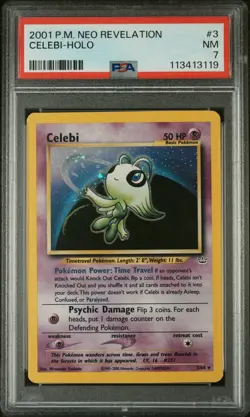 PSA7 2001 POKEMON NEO REVELATION 3/64 CELEBI-HOLO - Image 1