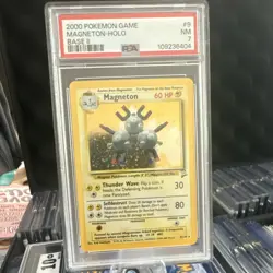 2000 Pokemon Base Set || Magneton Holo Rare #9/130 English PSA 7 Graded - Image 1