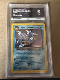 2000 Pokemon Rocket Dark Gyarados Pre Release Holo #8 ACE5 - Image 1