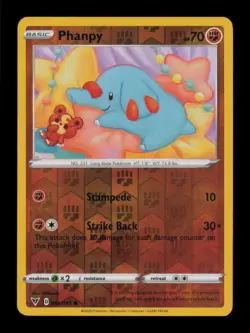 REVERSE HOLO PHANPY COMMON 086/185 LP POKEMON - Image 1