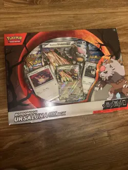 Pokemon TCG Bloodmoon Ursaluna ex Box Promo English 2024 Standard Size 6+ - Image 1