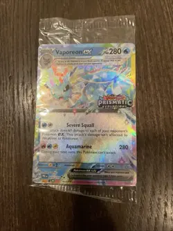Pokemon Vaporeon 23/131 Prismatic Evolutions Surprise Box Stamped Promo Sealed! - Image 1
