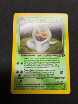 Dark Arbok 2/82 Team Rocket Holo Pokemon TCG WOTC Vintage SWIRL - Image 2