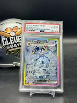 Pokemon 2025 Prismatic Evolutions Glaceon EX 150/131 Gem Mint PSA 10 (CBMH) - Image 1