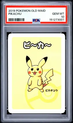 2019 POKEMON OLD MAID PIKACHU PSA 10 - Image 1