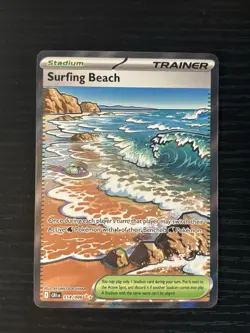 Pokemon Chaos Rising Surfing Beach 114/086 Holo Ultra Rare English NM - Image 1