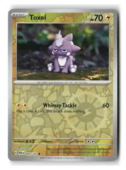Toxel 069/182 Common Paradox Rift Pokemon Reverse Holo Near Mint - Image 1
