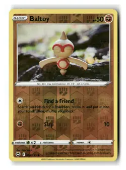 Baltoy 093/195 Common Silver Tempest Pokemon Reverse Holo Near Mint - Image 1