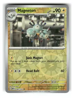 Magneton 082/165 Uncommon 151 Pokemon Reverse Holo Near Mint - Image 1