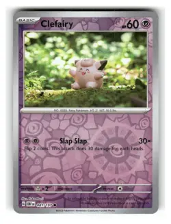 Clefairy 081/197 Common Obsidian Flames Pokemon Reverse Holo Near Mint - Image 1