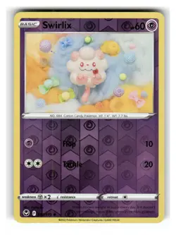 Swirlix 083/195 Common Silver Tempest Pokemon Reverse Holo Near Mint - Image 1