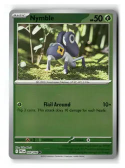 Nymble 009/094 Common Phantasmal Flames Pokemon Reverse Holo Near Mint - Image 1