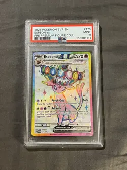 🔥 2025 POKEMON SVP BLACK STAR PROMO PREMIUM FIGURE COLL #175 ESPEON EX PSA 9 🔥 - Image 1
