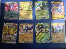 Pokemon Prize Pack Ex V Vmax Lot Of 8 - Tyranitar, Pecharunt, Raikou, Miraidon - Image 1