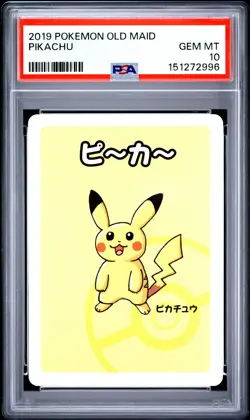 2019 POKEMON OLD MAID PIKACHU PSA 10 - Image 1