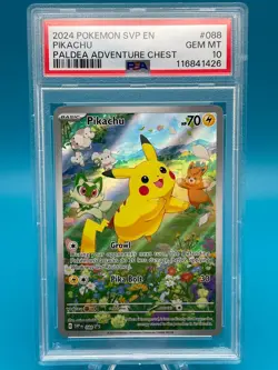 PSA 10 Pikachu Promo SvP #088 - 2024 Pokemon Paldea Adventure Chest English - Image 1