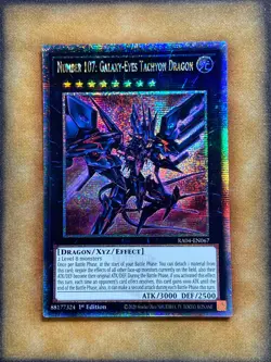 Yugioh Number 107: Galaxy-Eyes Tachyon Dragon RA04-EN067 Quarter Century 1st NM - Image 1