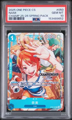 2025 ONE PIECE CHINESE CHAMPIONSHIP CS 25-26 SPRING ENTRY PROMO #050 NAMI PSA 10 - Image 1