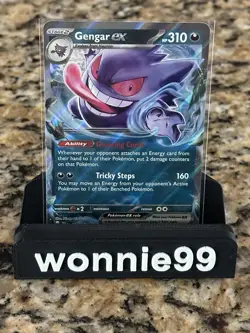 Pokemon TCG Gengar ex 104/162 Temporal Forces HOLO Double Rare NM - Image 1