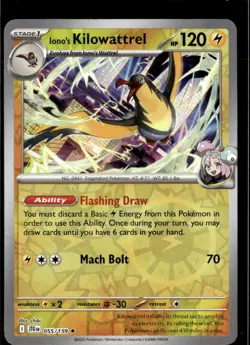 Pokemon Iono’s Kilowattrel 055/159 Journey Together Reverse Holo 2 Card Lot - Image 1