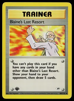 Pokemon Card - Blaine's Last Resort Gym Heroes 105/132 Uncommon 1st Edition - Image 1