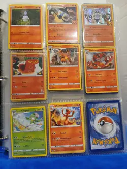 Pokemon Card Lot Mostly Full Binder Energy Cards Shinx Duplicates - Image 1