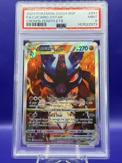 Lucario VSTAR SWSH291 SWSH: Sword & Shield Promo Cards Holo PSA 9 - Image 1