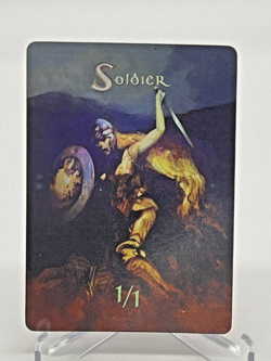 Nils Hamm Magic The Gathering Full Art Foil Soldier 1/1 Token 2023 Kickstarter - Image 1