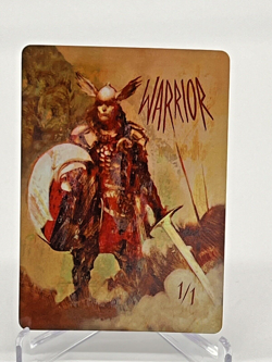 Nils Hamm Magic The Gathering Full Art Foil Warrior 1/1 Token 2023 Kickstarter - Image 1