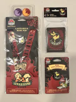 Pokemon World Championships 2025 Pikachu Lanyard Rockabilly / Sleeves / Pin - Image 1