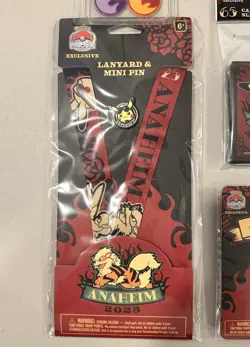 Pokemon World Championships 2025 Pikachu Lanyard Rockabilly / Sleeves / Pin - Image 2