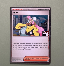Cosmo Holo 2 SWIRL - Iono 185/193 PAL - Play! Pokemon Prize Pack Series 4 / 5 NM - Image 2