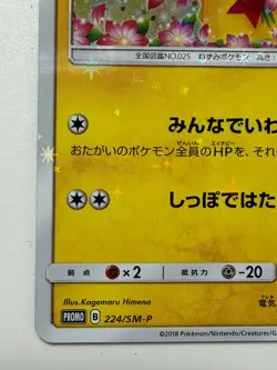 Pokemon TCG Pikachu 224/SM-P Promo Pokemon Center 20th Anniversary Japanes F/S - Image 4