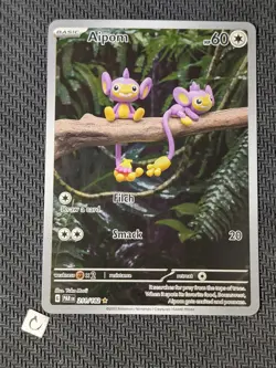 Aipom 211/182 - Paradox Rift Illustration Rare Pokemon TCG NM Yuka Morii - Image 1