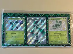Pokemon TCG Paldean Fates Shiny Sprigatito Floragato & Meowscarada Promos - Image 1