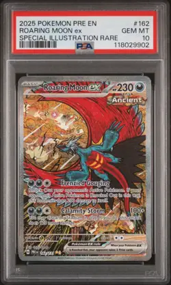 2025 POKEMON PRE EN-PRISMATIC EVOLUTIONS SIR ROARING MOON EX 162 PSA 10 GEM MT - Image 1