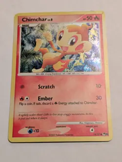 Chimchar - 14/17 - Holo Rare POP Series 6 Pokemon HP Small Swirl #2 - Image 1