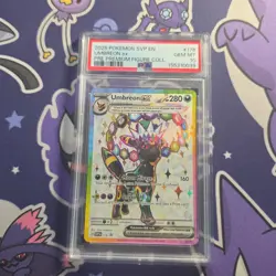 2025 Pokemon SVP EN Umbreon ex Pre Premium Figure Coll #176 PSA 10 GEM MT - Image 1