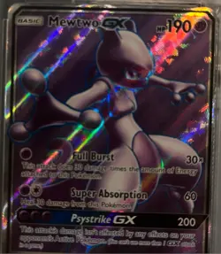 2017 Pokemon Sun & Moon FA/Mewtwo GX Shining Legends #72 Mint 9 Graded - Image 1
