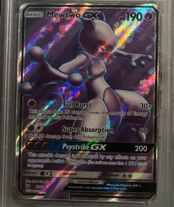 2017 Pokemon Sun & Moon FA/Mewtwo GX Shining Legends #72 Mint 9 Graded - Image 3