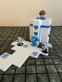 Yugioh Dungeon Dice Monsters Custom Heart Counter Tower/Tiles Set - Blue-Eyes - Image 1