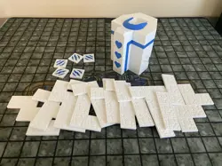 Yugioh Dungeon Dice Monsters Custom Heart Counter Tower/Tiles Set - Blue-Eyes - Image 2
