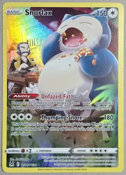 Snorlax TG10/TG30 Sword & Shield Lost Origin Trainer Gallery Pokemon TCG NM - Image 1
