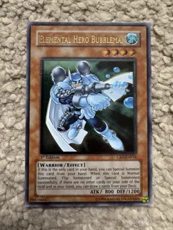 Yu-Gi-Oh! Elemental Hero Bubbleman CRV-EN014 1st Edition Ultimate Rare Euro - Image 1