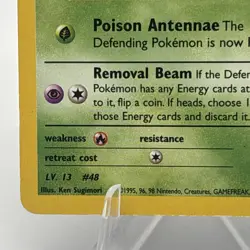 Sabrina's Venonat 96/132 Pokemon Card Gym Heroes Common LP Unlimited 2000 - Image 4