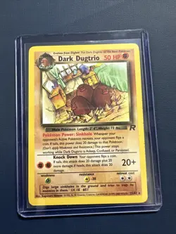 Pokemon Dark Dugtrio 23/82 Vintage 1999-2000 Non-Holo Card LP Condition - Image 1